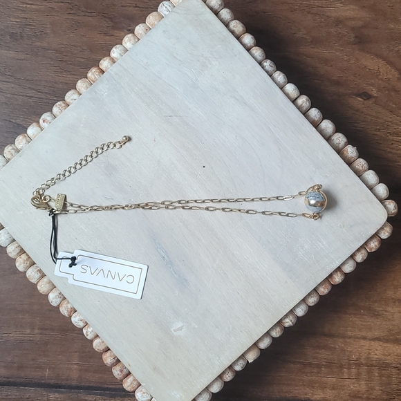 ADDISON GOLD-WRAPPED GRAY JASPER BALL NECKLACE - Picture 4 of 4